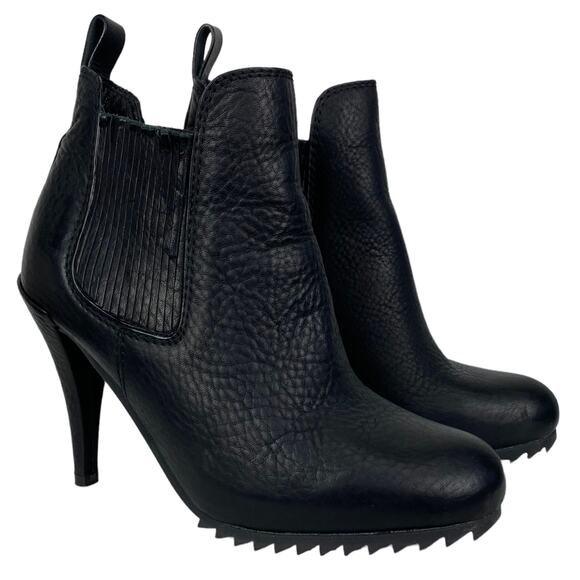 Pedro Garcia Yoad Justine Heeled Chelsea Boots Booties in Black Leather, Size 8 - Picture 3 of 14